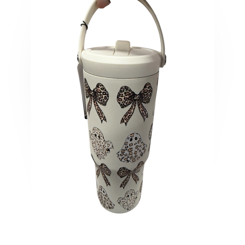 NWT Halloween Hydrapeak Leopard Cheetah Ghost and Bows Tumbler